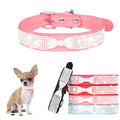 Purple Rhinestone Bowtie Dog Collar