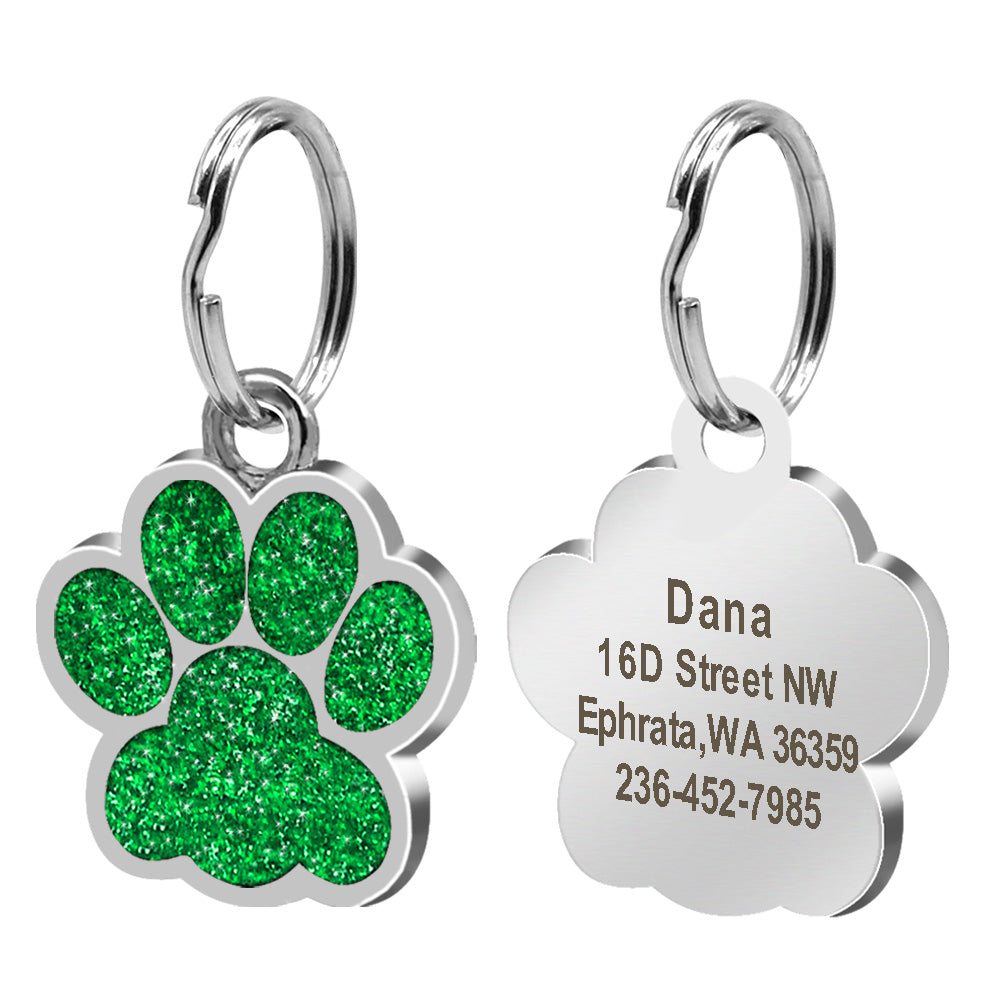 Paw Print Dog Tag Pet Accessory for Amazon Supply