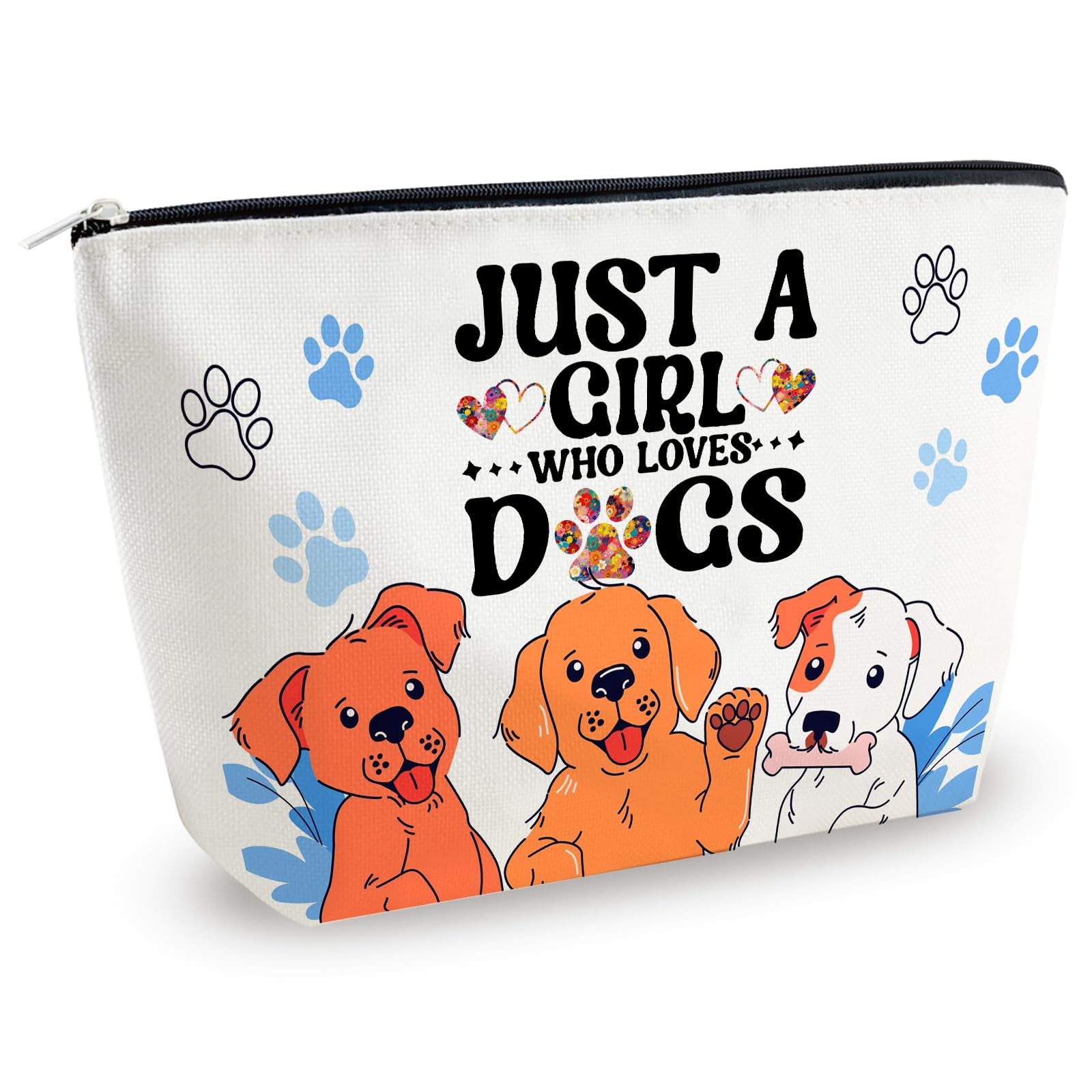 Yoxiumi Christmas Gifts on a Budget Dog Lovers Gifts for Women Personalized Dog Themed Gift for Dog Mom Dog Makeup Bag Gifts for Dog Owners Dog Stuff Toiletry Pouch Christmas Cosmetic Stuff Bag