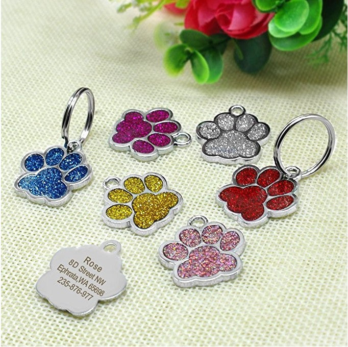 Paw Print Dog Tag Pet Accessory for Amazon Supply