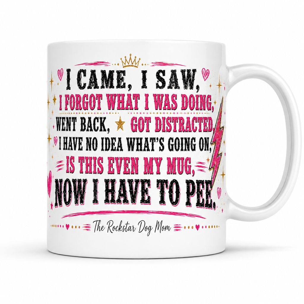 I Came, I Saw, I Forgot What I Was Doing, Went Back, Got Distracted, I Have No Idea What's Going On, Is This Even My Mug, Now I Have to Pee Ceramic Mug