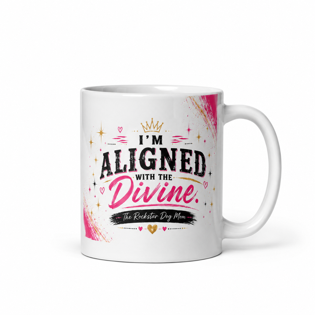 I'm Aligned with the Divine White Ceramic Mug