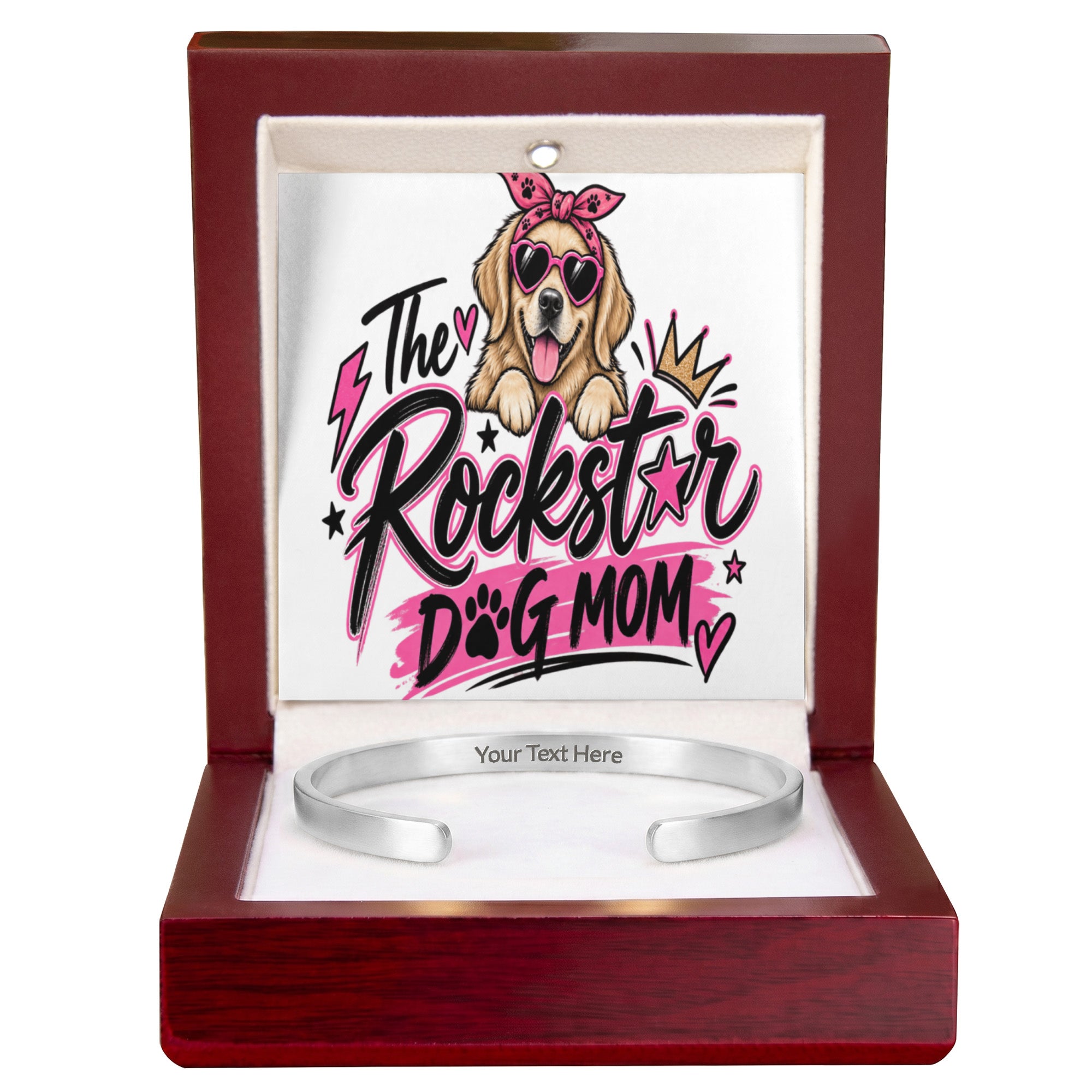 The Rockstar Dog Mom Cuff Bracelet
