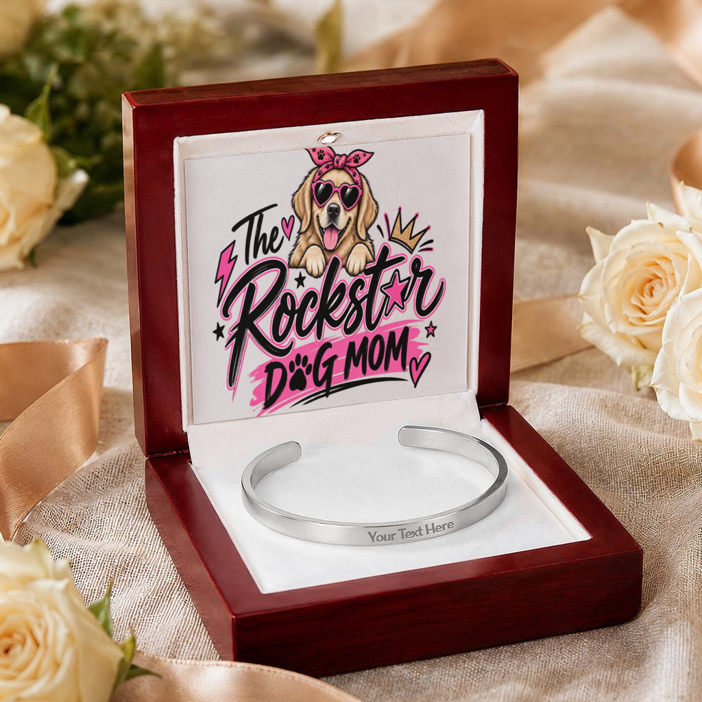 The Rockstar Dog Mom Cuff Bracelet