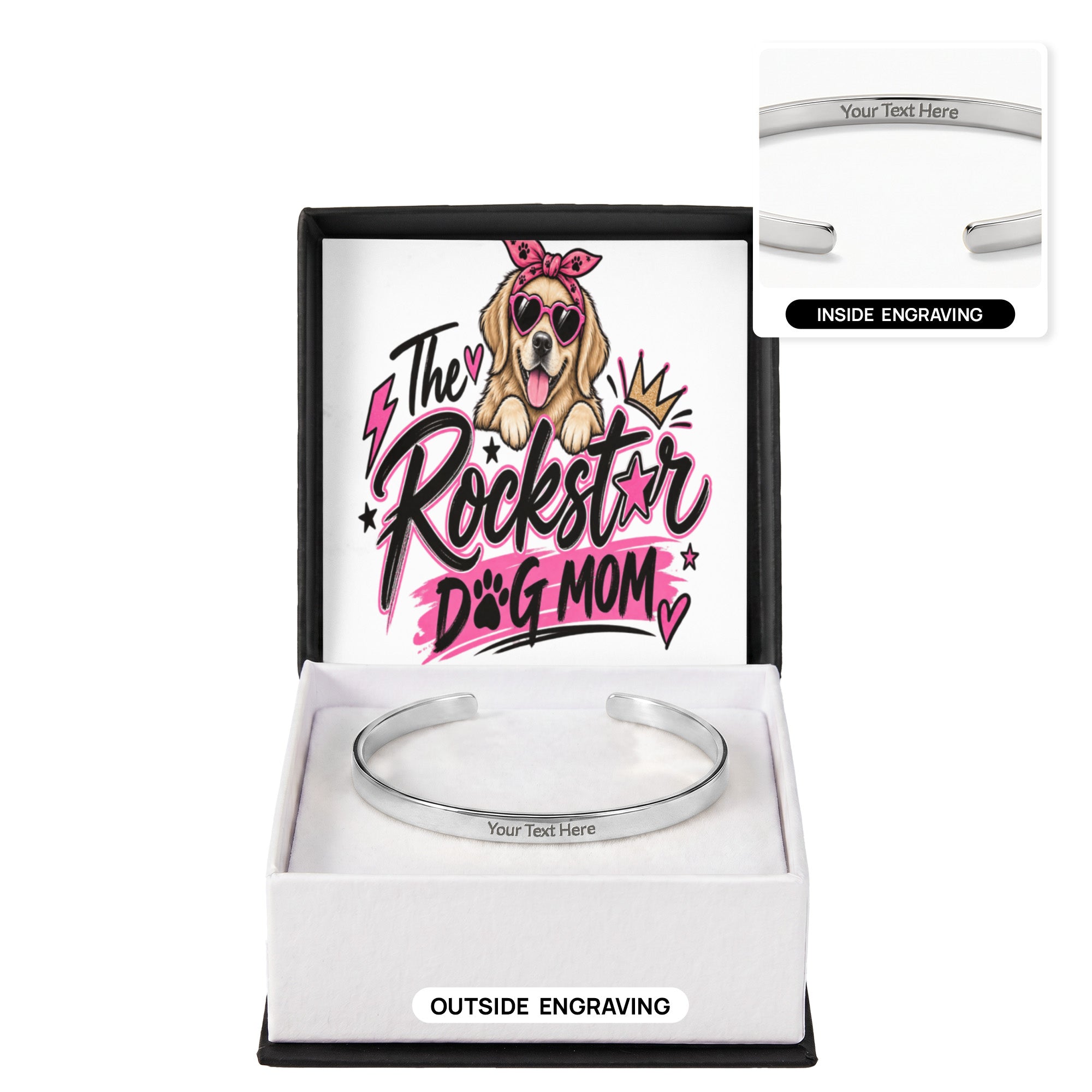 The Rockstar Dog Mom Cuff Bracelet