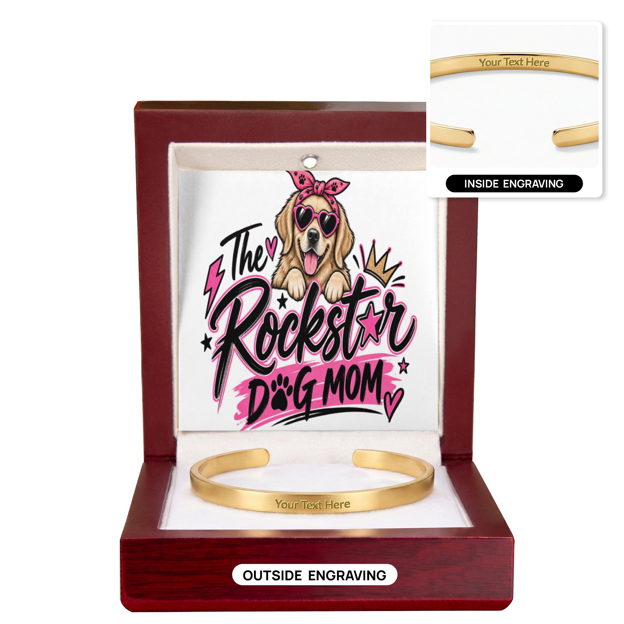 The Rockstar Dog Mom Cuff Bracelet