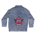 I'm a Rockstar Dog Mom  Premium Black Print Premium Denim Jacket