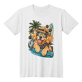 Tropical Beach Golden Retriever T-Shirt, Sunglasses and Cocktail Dog Illustration Tee, Summer Vacation Dog Shirt
