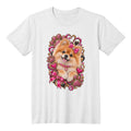 Pomeranian Pink Paw Print Heart Shirt | Pomeranian Mom Graphic Tee