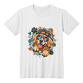 Cool Golden Retriever Beach T-Shirt, Sunglasses and Cap Dog Illustration Tee, Fun Dog Mom Shirt
