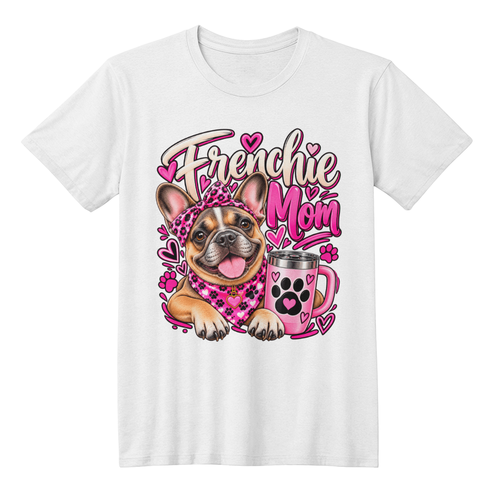 Frenchie Mom T-Shirt | French Bulldog Mom Graphic Tee