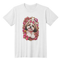 Shih Tzu Pink Paw Print Heart Shirt | Shih Tzu Mom Graphic Tee