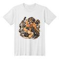 Rockstar Golden Retriever T-Shirt, Leather Jacket and Sunglasses Dog Illustration Tee, Cool Dog Mom Shirt