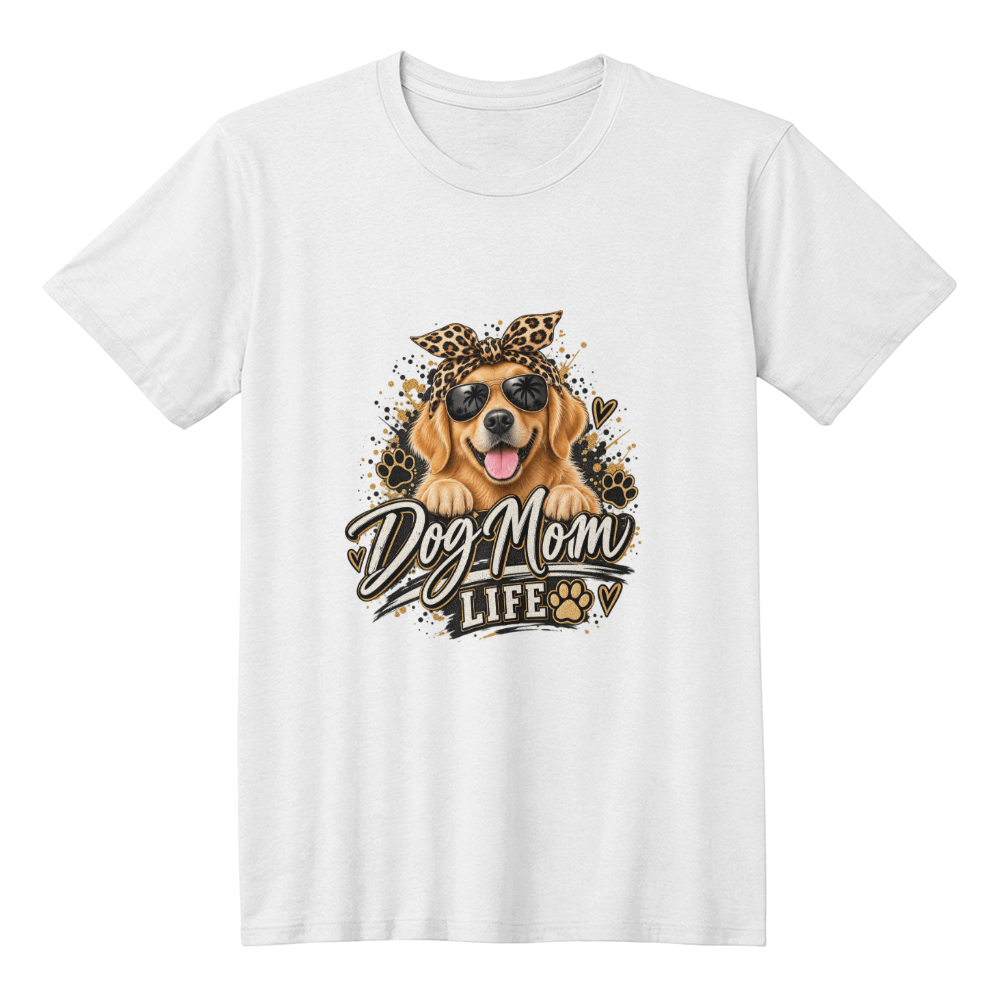 Dog Mom Life Golden Retriever Graphic Tee