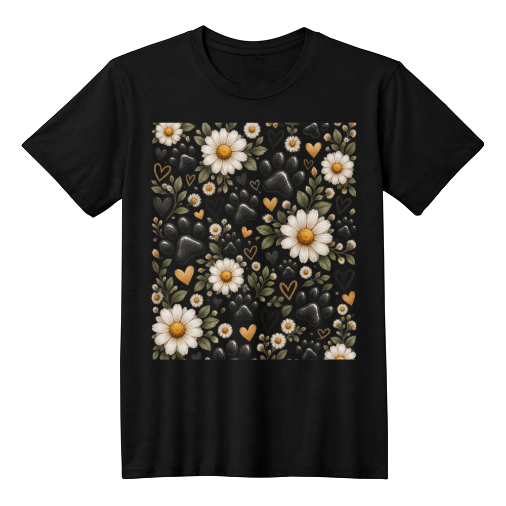 Daisy Paw Print All Over Print Graphic Tee