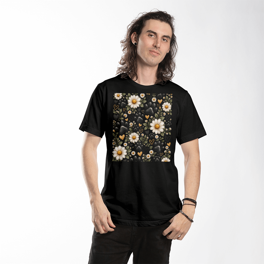 Daisy Paw Print All Over Print Graphic Tee