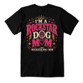 I'm a Rockstar Dog Mom Premium Black Print T-Shirt