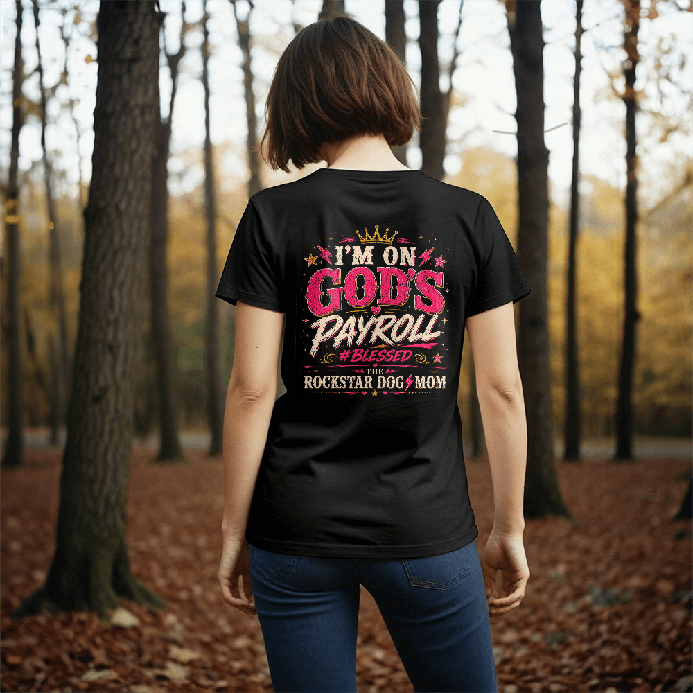 I'm on God's Payroll Black Print T-Shirt