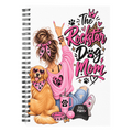 The Rockstar Dog Mom Spiral Notebook, Cute Illustrated Dog Lover Journal, Notebook for Dog Moms