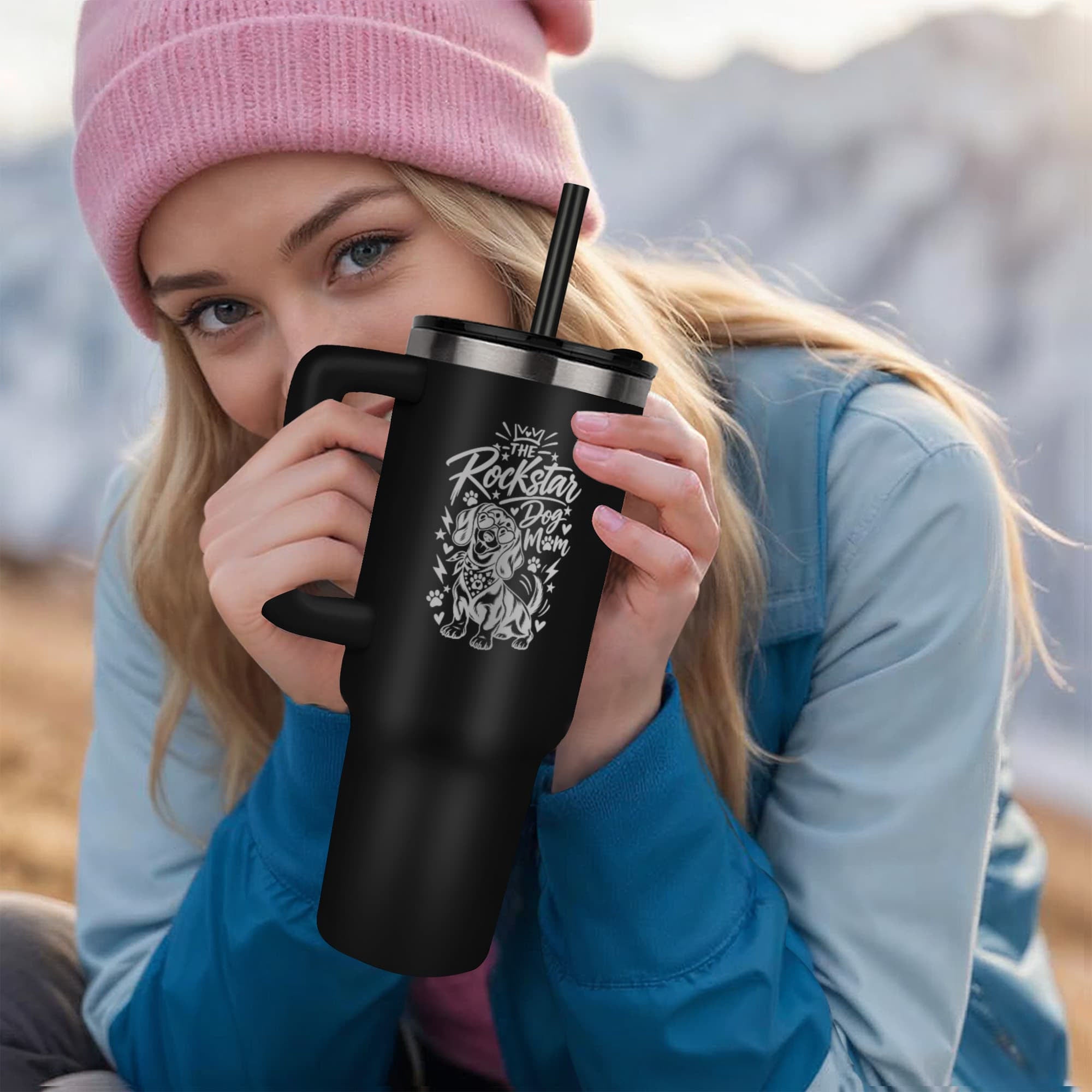 The Rocktstar Dog Mom Tumbler