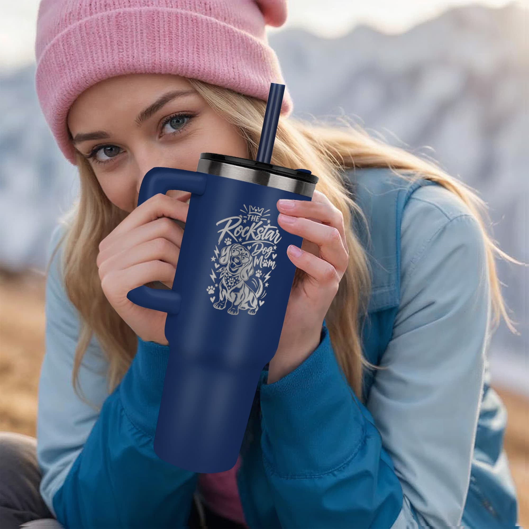 The Rocktstar Dog Mom Tumbler