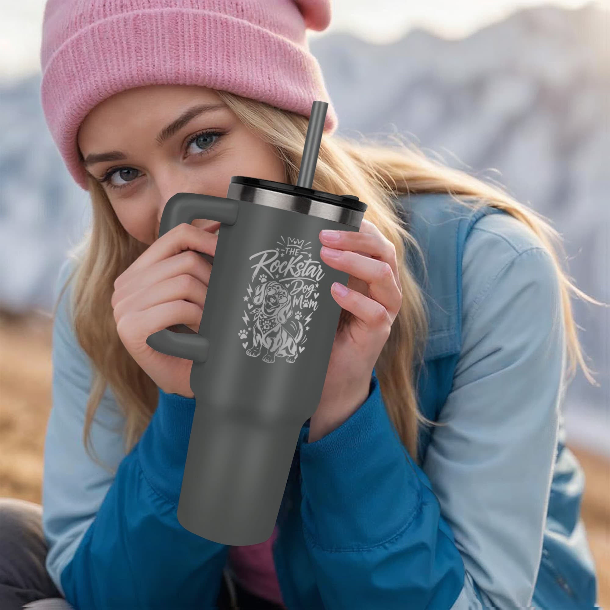 The Rocktstar Dog Mom Tumbler