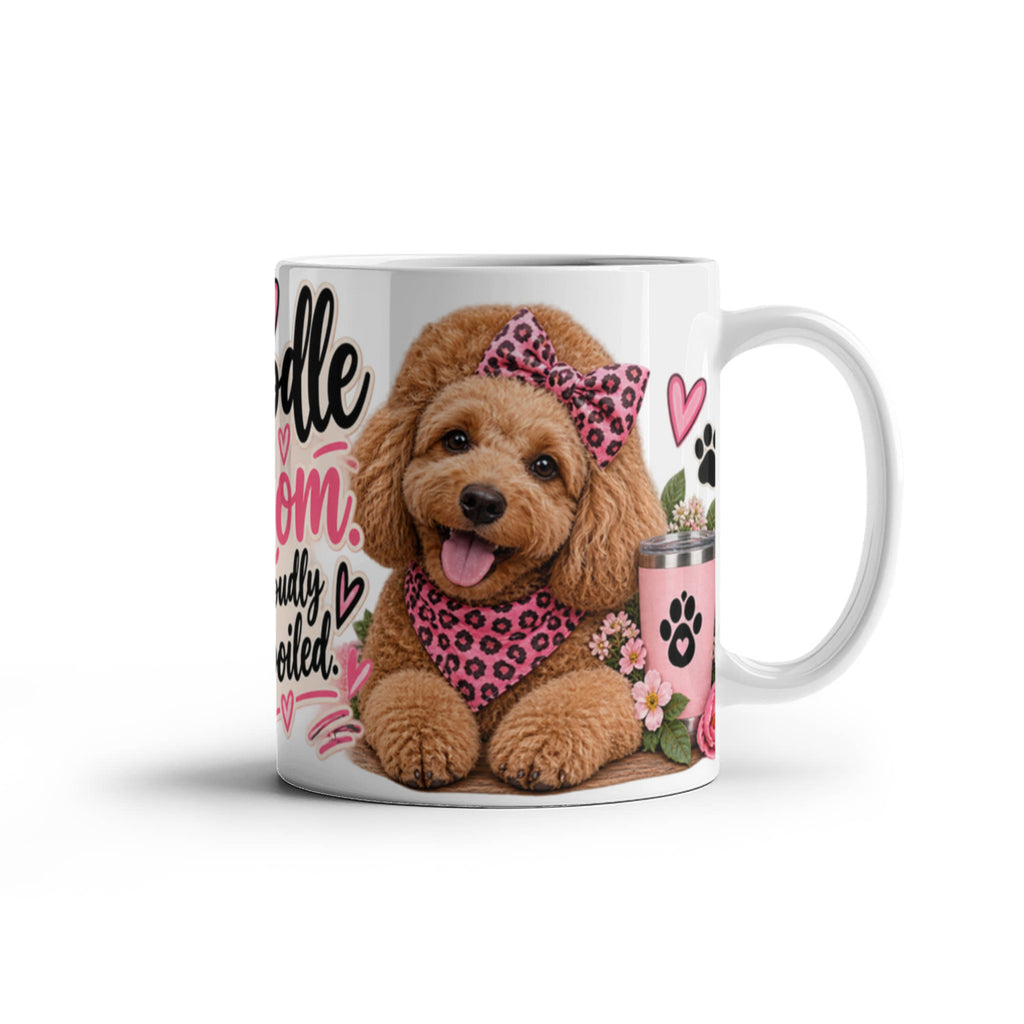 Poodle Mom Proudly Spoiled Coffee Mug, view 5