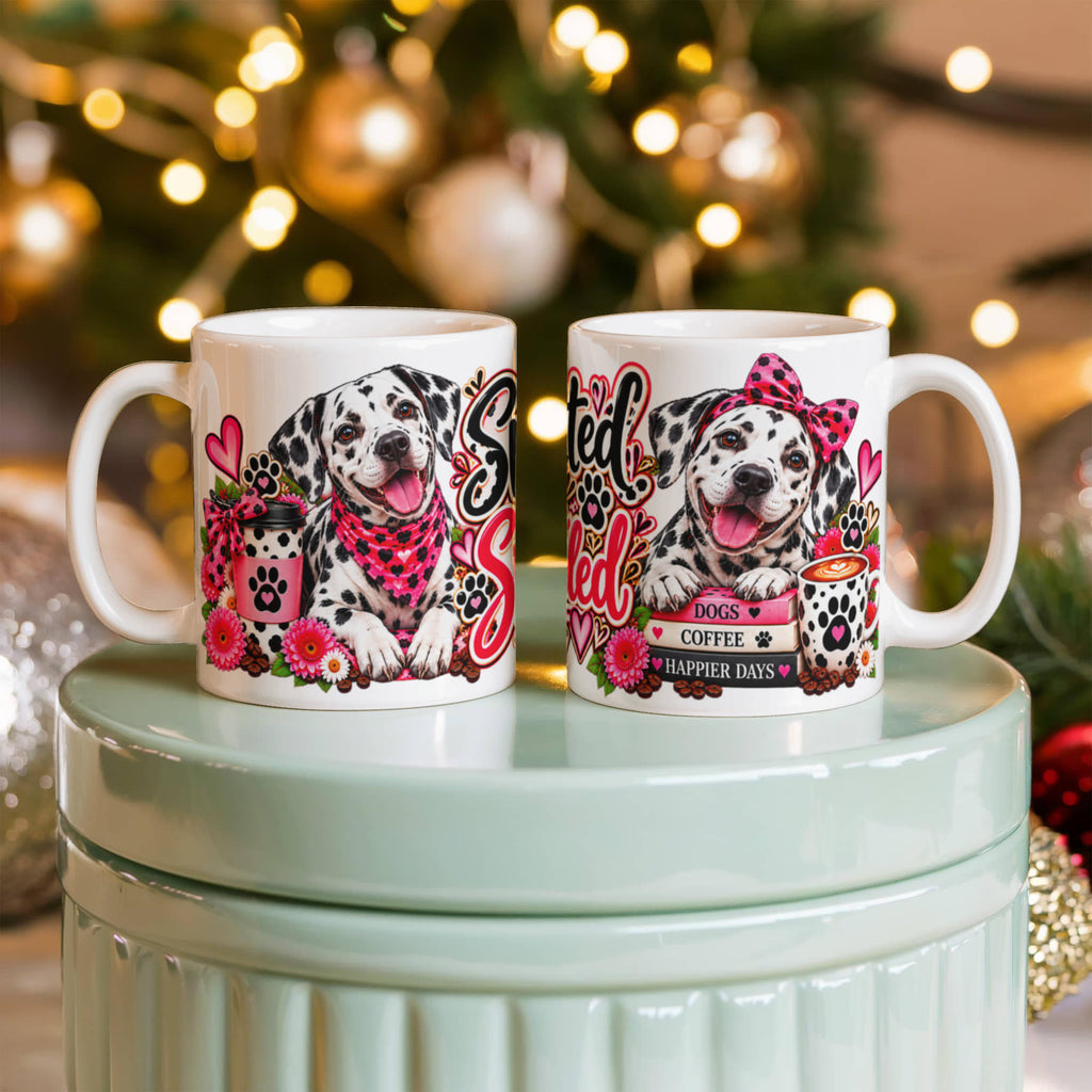 Spotted and Spoiled Dalmatian Mom Coffee Mug, view 2