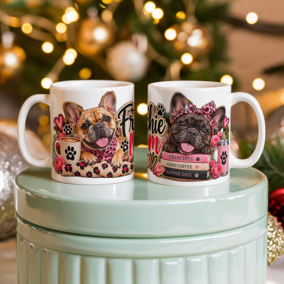 Frenchie Mom Coffee Mug, French Bulldog Mom Gift, view 2