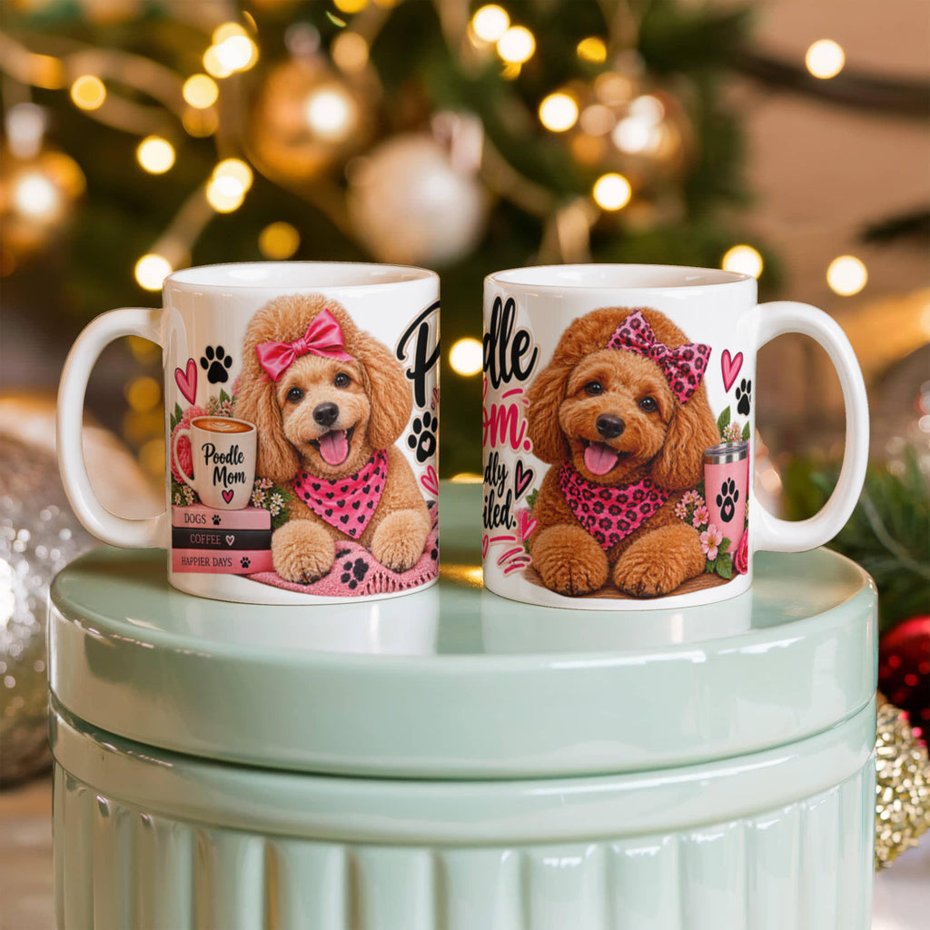 Poodle Mom Proudly Spoiled Coffee Mug, view 6
