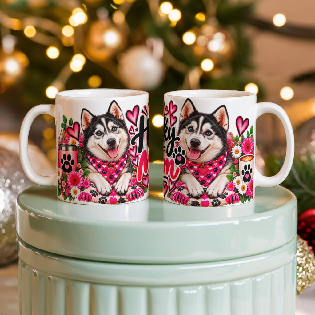 Husky Mom Coffee Mug, Siberian Husky Mom Gift, view 2