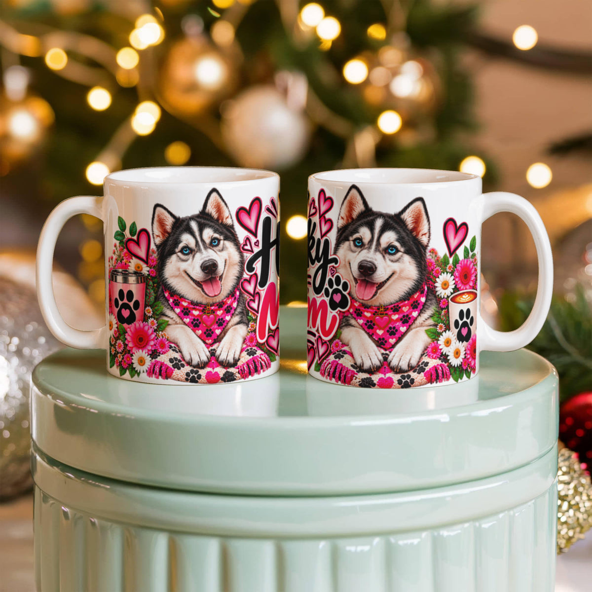 Husky Mom Coffee Mug, Siberian Husky Mom Gift, view 2