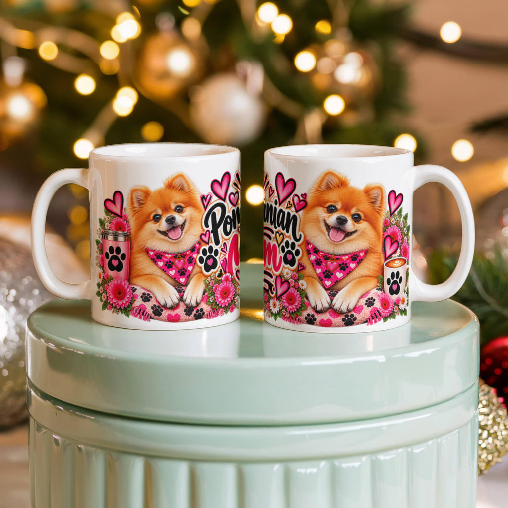 Pomeranian Mom Coffee Mug, view 2