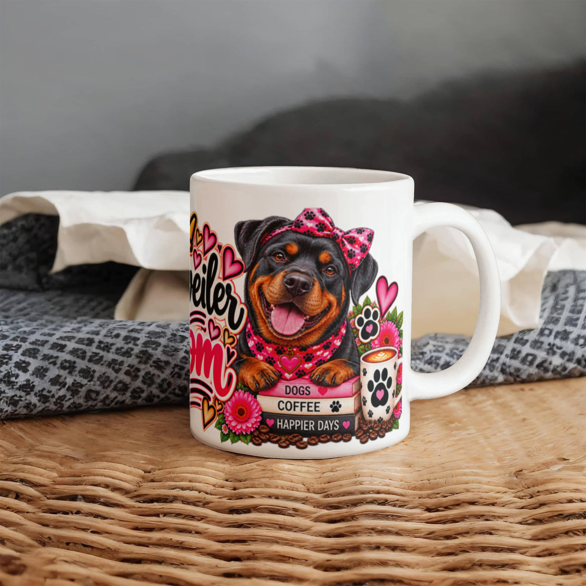 Rottweiler Mom Coffee Mug, view 7
