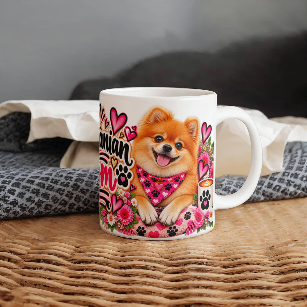 Pomeranian Mom Coffee Mug, view 7