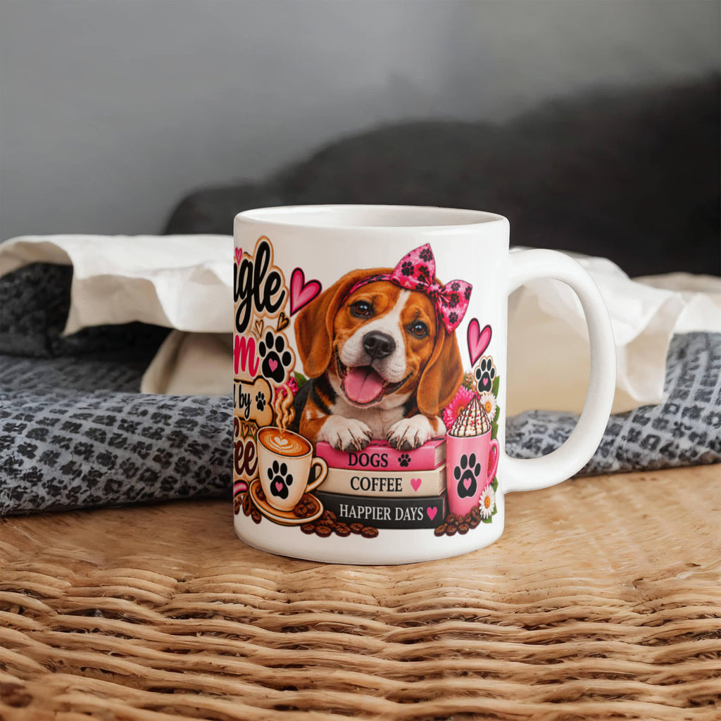 Beagle Mom Fueled by Coffee Mug, view 7