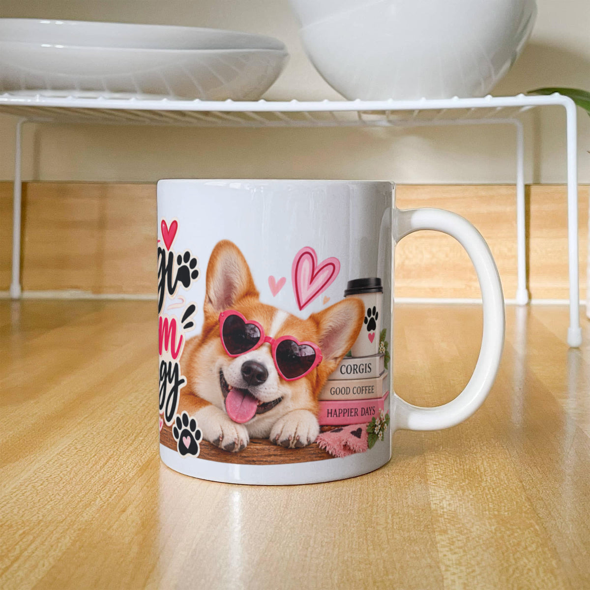 Corgi Mom Energy Coffee Mug, view 3