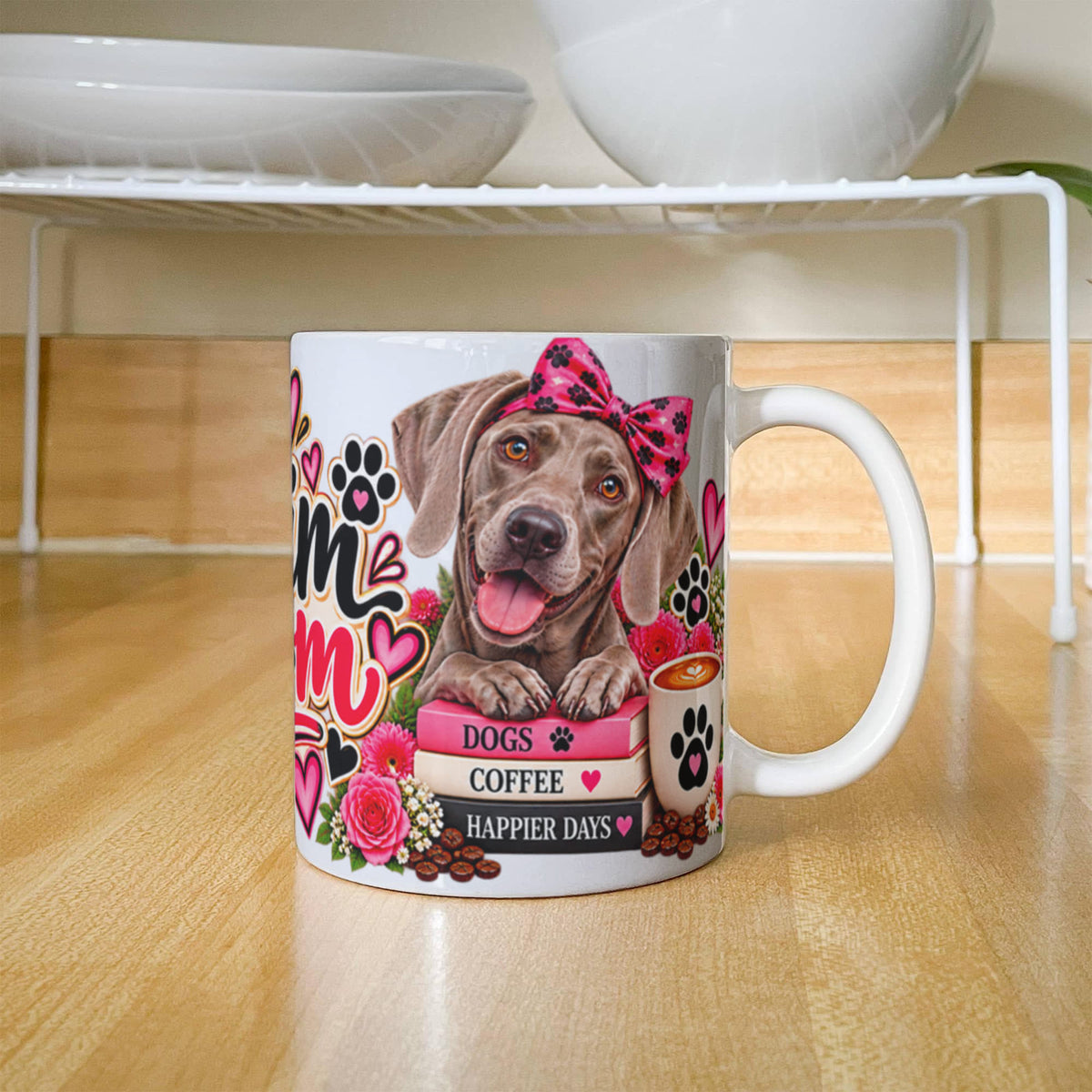 Weim Mom Coffee Mug, Weimaraner Mom Gift, view 3