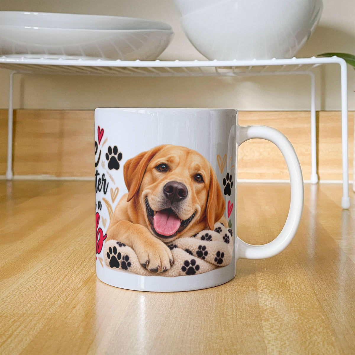 Life Is Better With a Lab Coffee Mug, view 3
