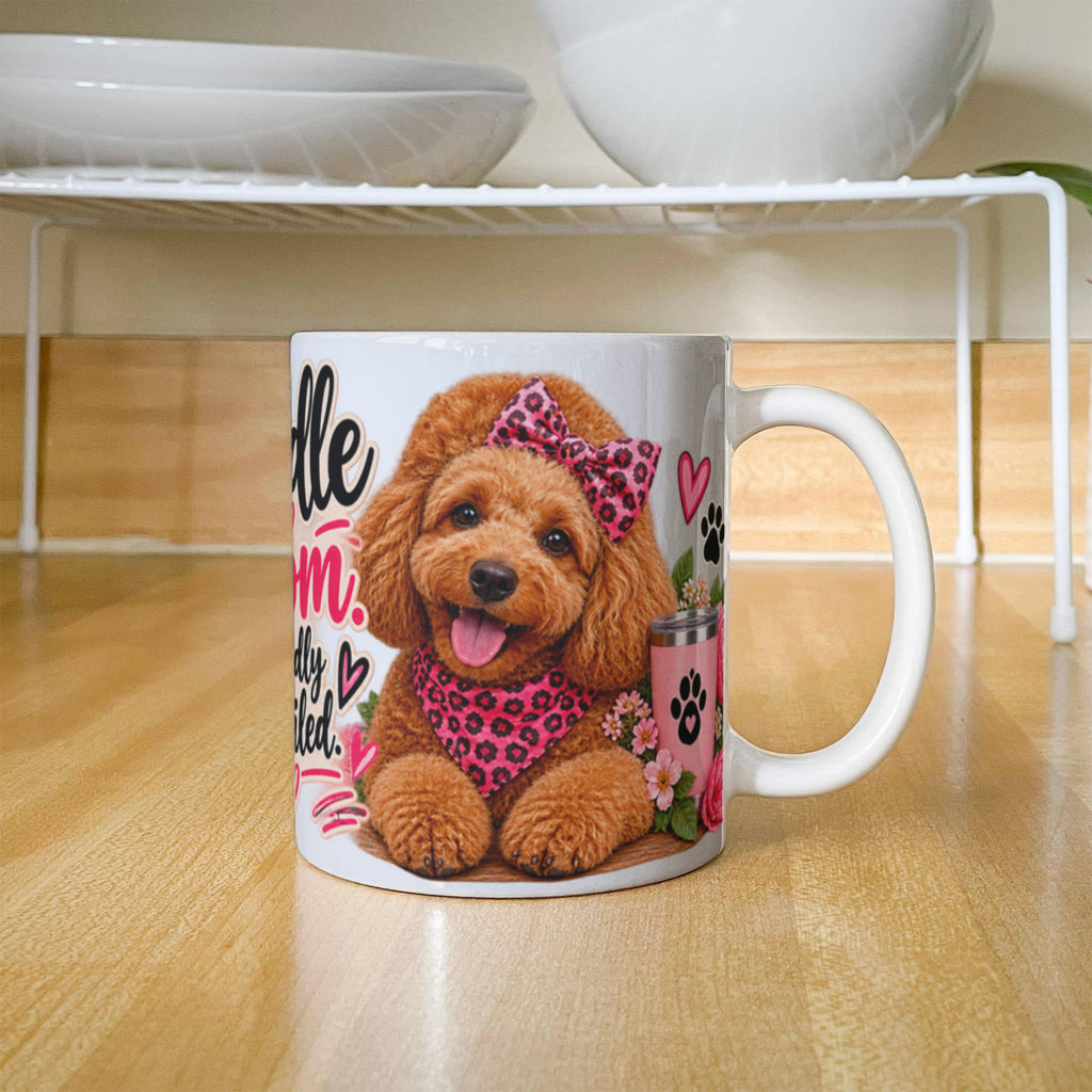 Poodle Mom Proudly Spoiled Coffee Mug, view 7