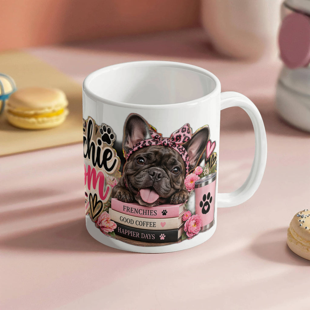 Frenchie Mom Coffee Mug, French Bulldog Mom Gift, view 4