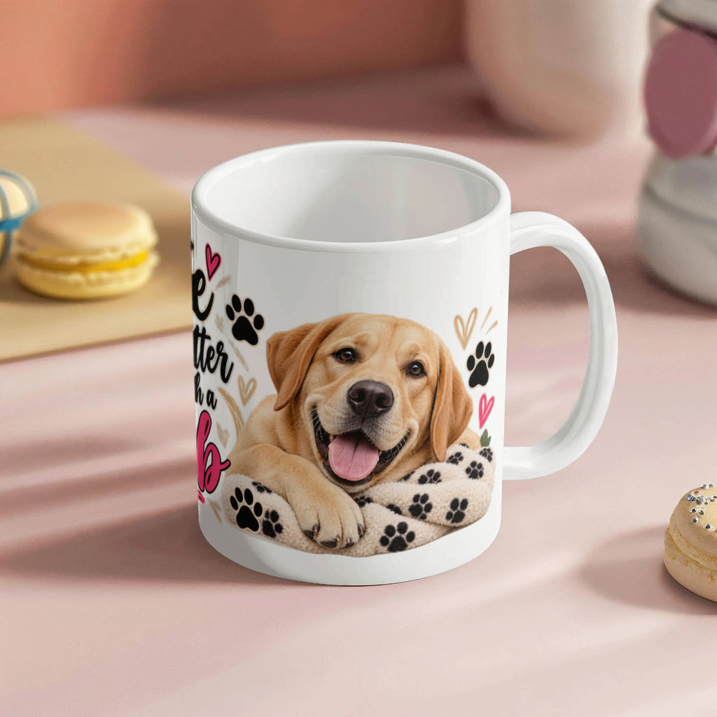 Life Is Better With a Lab Coffee Mug, view 4