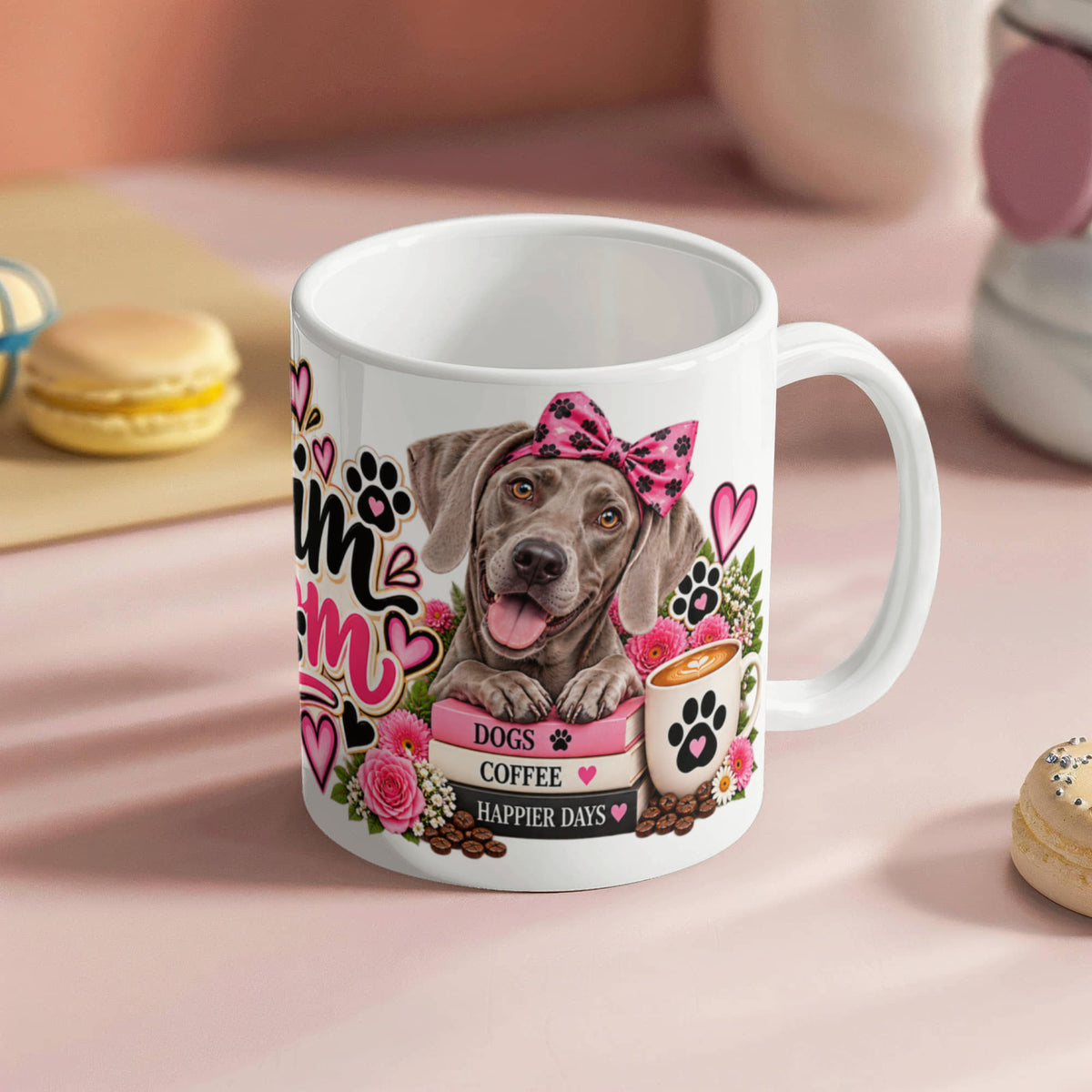 Weim Mom Coffee Mug, Weimaraner Mom Gift, view 4