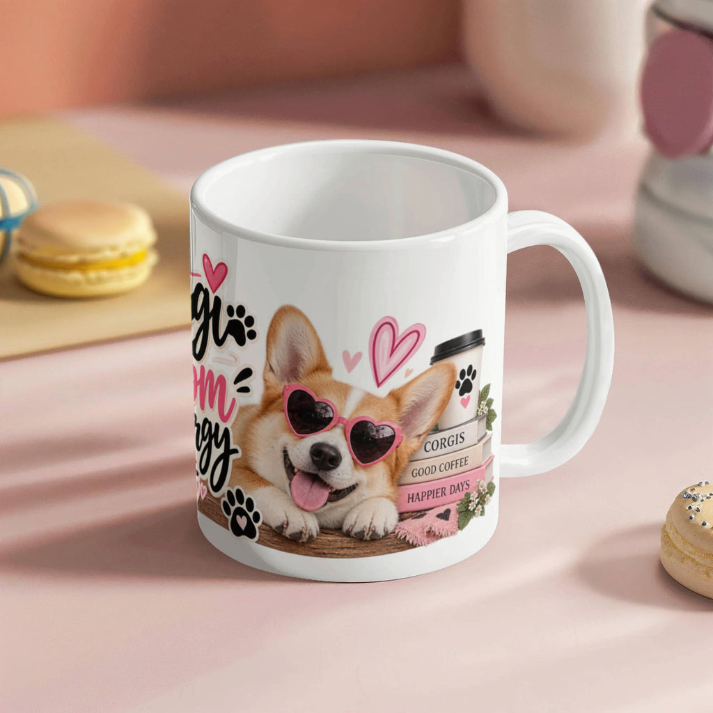 Corgi Mom Energy Coffee Mug, view 4