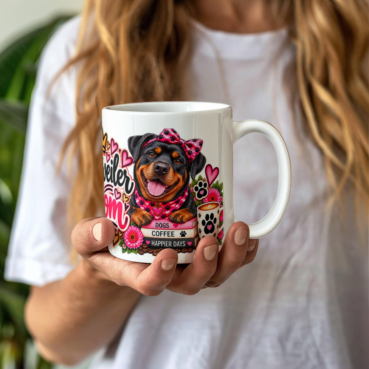 Rottweiler Mom Coffee Mug, view 5