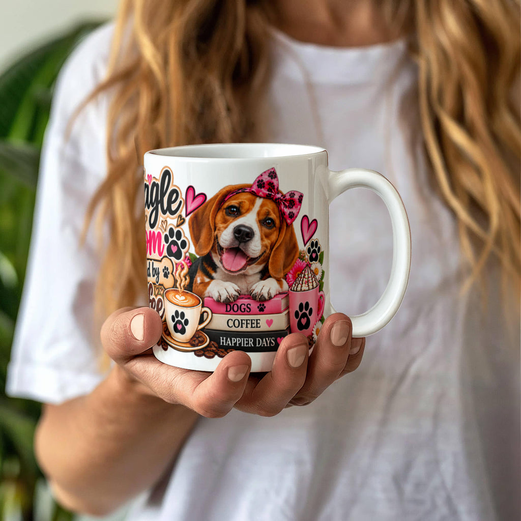 Beagle Mom Fueled by Coffee Mug, view 5