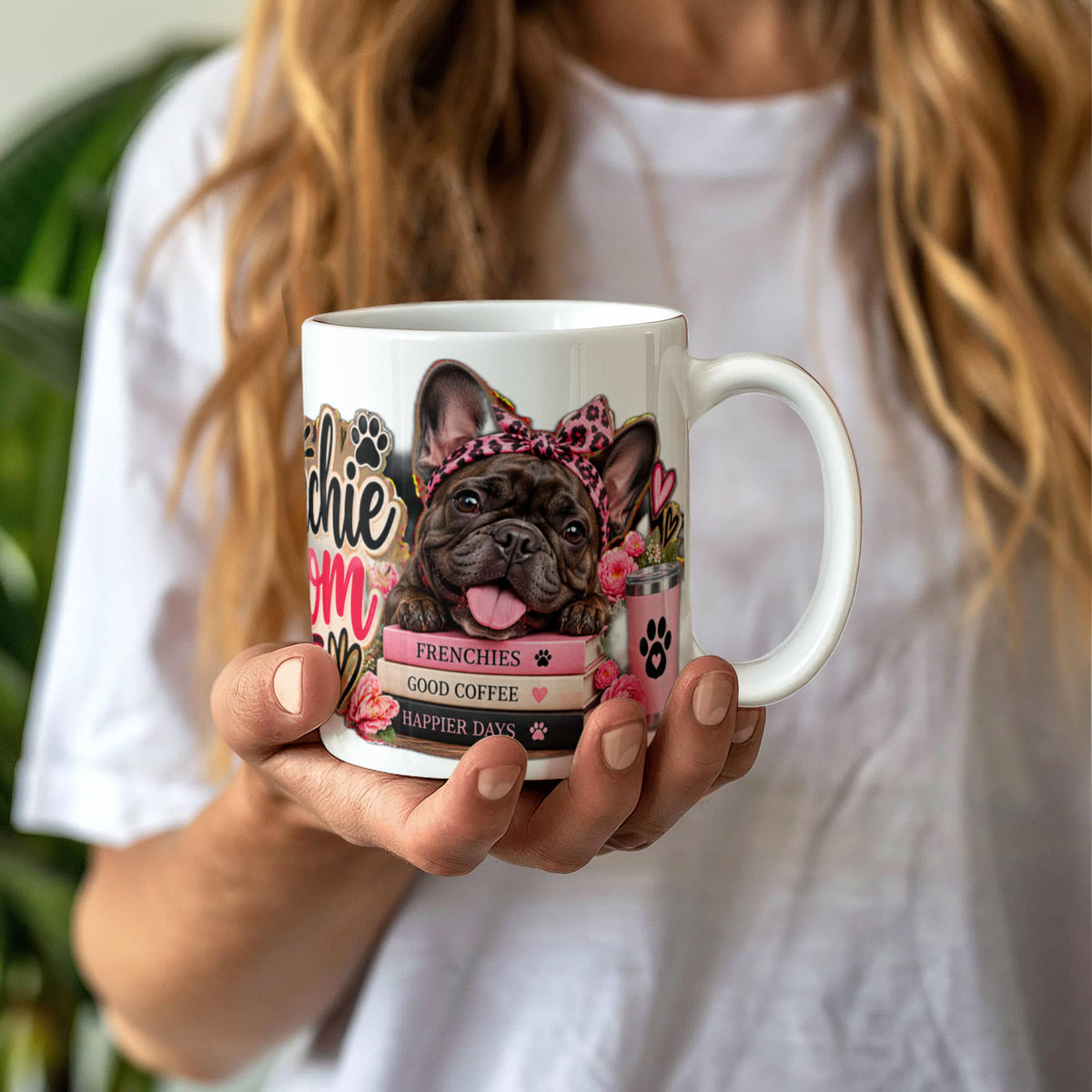 Frenchie Mom Coffee Mug, French Bulldog Mom Gift, view 5