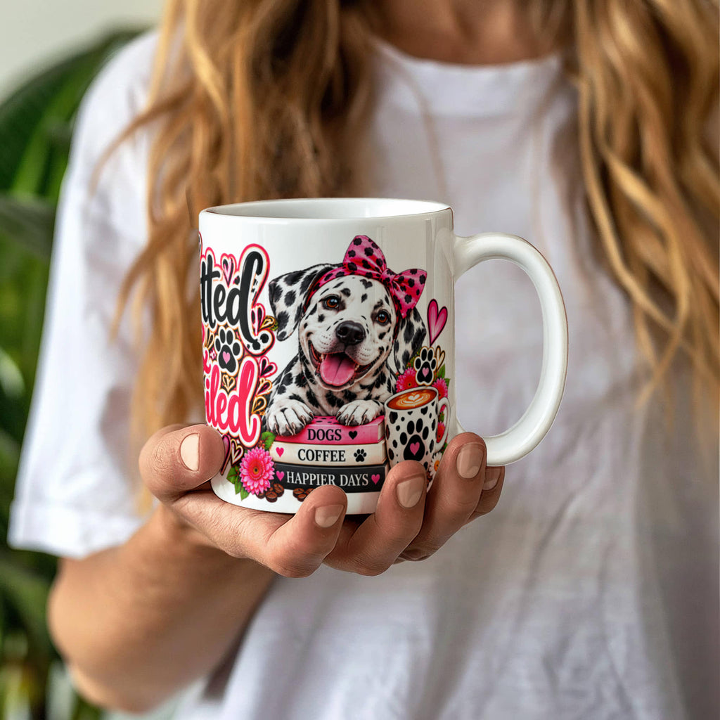 Spotted and Spoiled Dalmatian Mom Coffee Mug, view 5