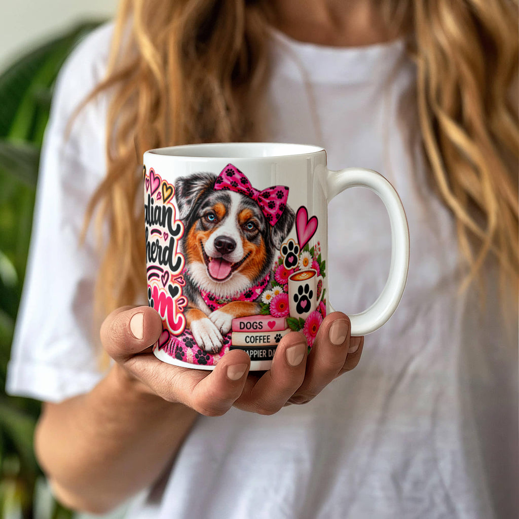 Australian Shepherd Mom Coffee Mug, view 5