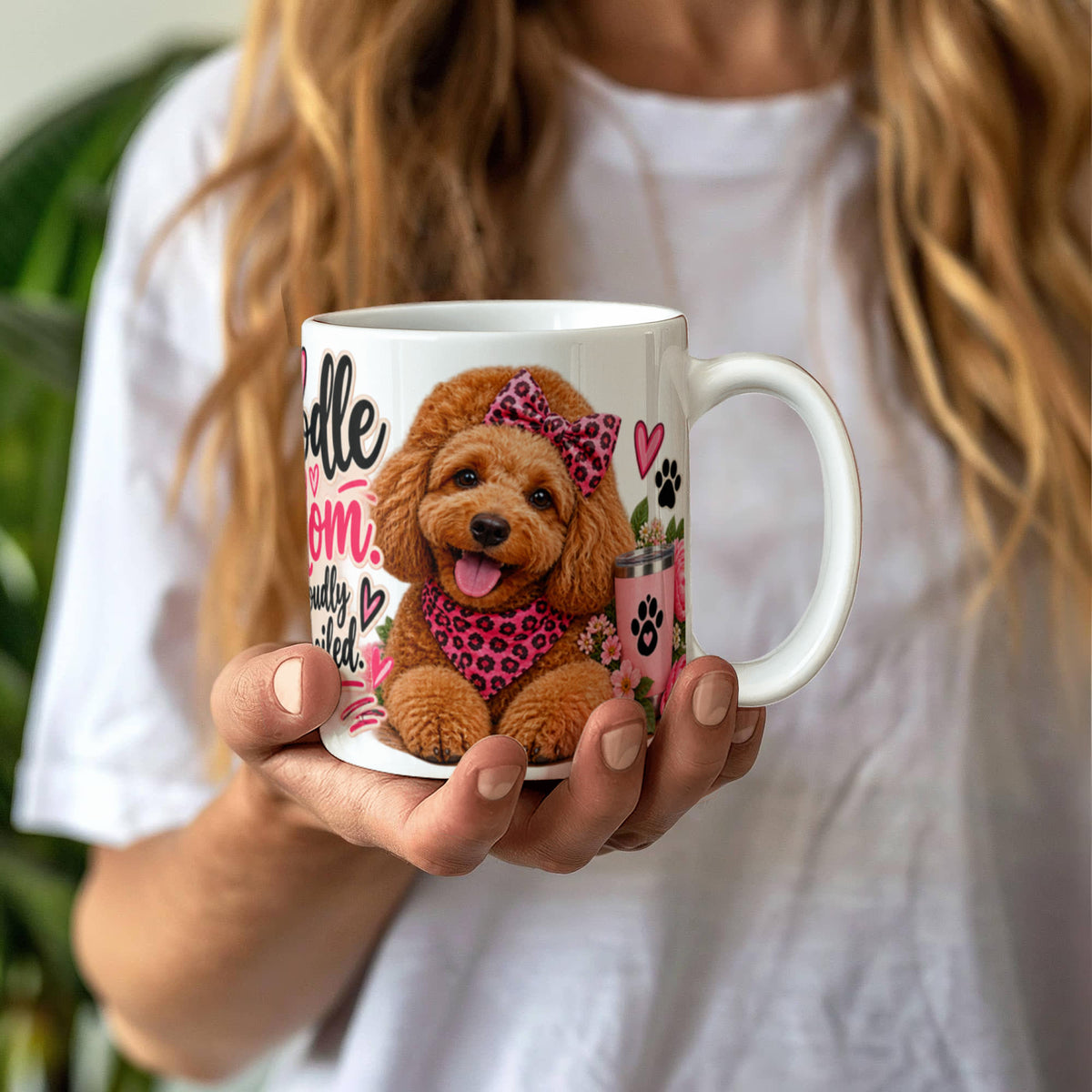 Poodle Mom Proudly Spoiled Coffee Mug, view 9